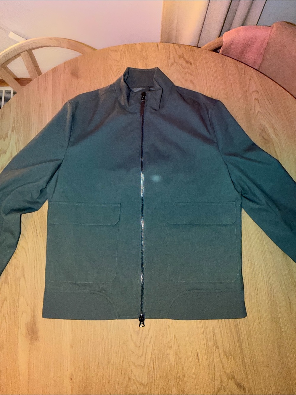 Reiss Grey Bomber Jacket with Front Pockets